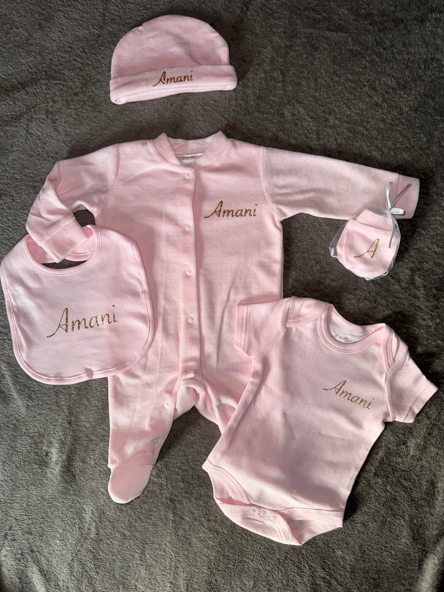 Ensemble bébé velours 5 Pièces